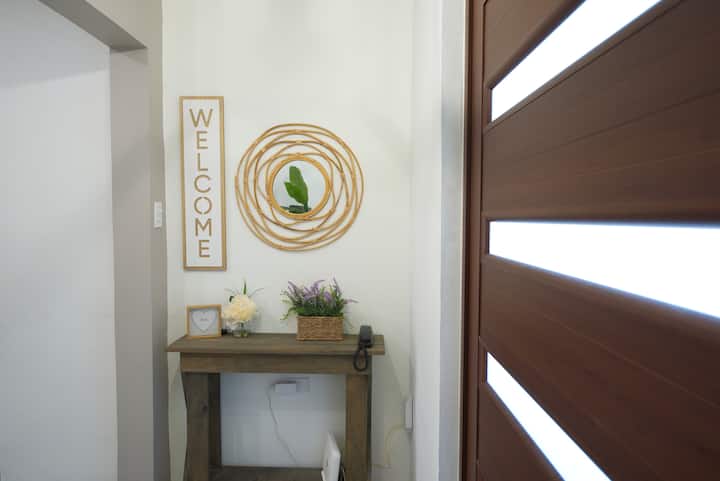Welcome nook with handcrafted decor
